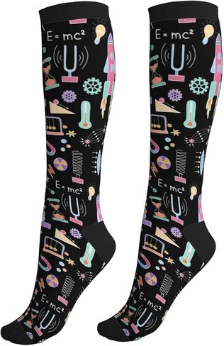 Compression Socks Knee High Circulation Support Socks For Women Men Athletic Running Work Hiking Cycling Travel in Saudi Arabia