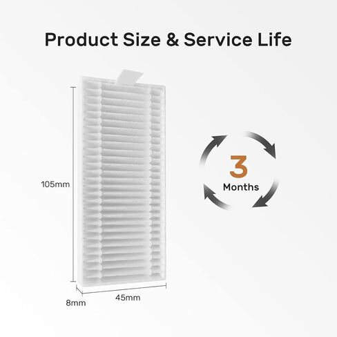 قطع غيار مرشحات HEPA ، متوافقة مع VEREFA V60M / V60 PRO / V60M PRO / V60M LITE / L20M / L20M PLUS ، ملحقات لفراغات الروبوت ، حزمة 2 من 2 in Saudi Arabia