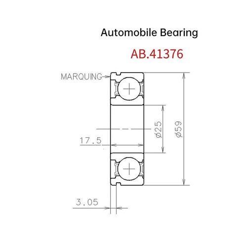 1PCS AB.41376.Y.S.04/03/01 25 * 59 * 17.5MM Bearing Transmission Bearing 32203-00Q0A 322754793R in Kuwait