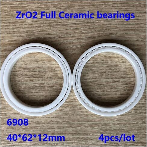 4pcs 6908 40 * 62 * 12mm محامل خزفية كاملة الخزف محامل كرات الأخدود العميقة 40 × 62 × 12mm in Saudi Arabia