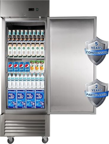 جينسونج 27 "ثلاجة تجارية مع باب واحد صلب ، 23 متر مكعب من الفولاذ المقاوم للصدأ للوصول إلى المطعم ، بار ، متجر ، سكني in Saudi Arabia