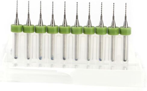 0.1mm, 0.2mm, 0.3mm Tungsten Steel PCB Drill Bits Set for CNC SMT with Great Storage Container, Easy to Change Out for Solder Holes (0.7mm) in Saudi Arabia