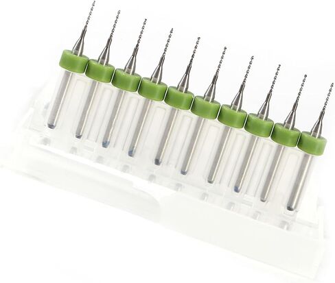 0.1mm, 0.2mm, 0.3mm Tungsten Steel PCB Drill Bits Set for CNC SMT with Great Storage Container, Easy to Change Out for Solder Holes (0.7mm) in Saudi Arabia
