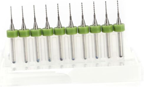 0.1mm, 0.2mm, 0.3mm Tungsten Steel PCB Drill Bits Set for CNC SMT with Great Storage Container, Easy to Change Out for Solder Holes (0.7mm) in Saudi Arabia