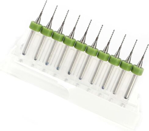 0.1mm, 0.2mm, 0.3mm Tungsten Steel PCB Drill Bits Set for CNC SMT with Great Storage Container, Easy to Change Out for Solder Holes (0.7mm) in Saudi Arabia