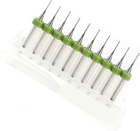 0.1mm, 0.2mm, 0.3mm Tungsten Steel PCB Drill Bits Set for CNC SMT with Great Storage Container, Easy to Change Out for Solder Holes (0.7mm) in Saudi Arabia