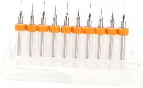 0.1mm, 0.2mm, 0.3mm Tungsten Steel PCB Drill Bits Set for CNC SMT with Great Storage Container, Easy to Change Out for Solder Holes (0.4mm) in Saudi Arabia