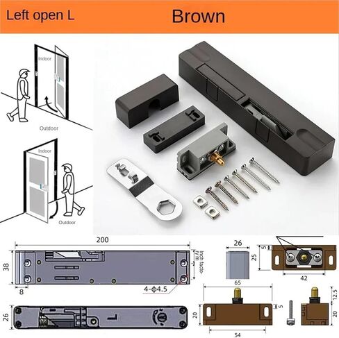 Multi Functional Adjustable Door Closer with Buffer Damper for Household Use Silent and Adjustable Hydraulic Door Closer(Right R-White) in Saudi Arabia