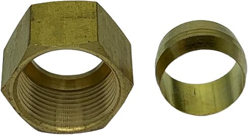 2 Pack Of Compression Nut & Sleeve Ferrule Compatible Replacement Part For Devilbiss Craftsman SSP-473 in Saudi Arabia