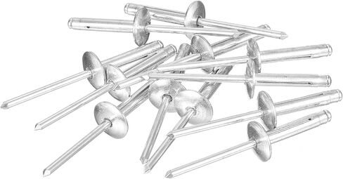 UXCELL 25PCS 5/32 "x3/4" ألومنيوم رأس كبير من المسامير ، مسامير قبضة Tri كبيرة الحافة ل DIY ، ورقة معدنية ، إصلاحات السيارات ، الأثاث ، القارب البحري (أسود) in Kuwait