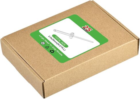 UXCELL 25PCS 5/32 "x3/4" ألومنيوم رأس كبير من المسامير ، مسامير قبضة Tri كبيرة الحافة ل DIY ، ورقة معدنية ، إصلاحات السيارات ، الأثاث ، القارب البحري (أسود) in Kuwait