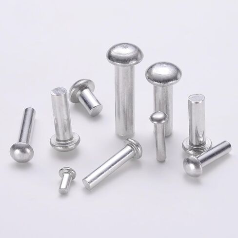UXCELL 50 PCS Brazier Head الصلبة الصلبة المصنوعة من الألومنيوم ، M5 DIA X 20mm طولها جولة رأس المسامير قارب الألومنيوم لإصلاح القوارب والآلات والطائرات وصناعة السيارات in Saudi Arabia