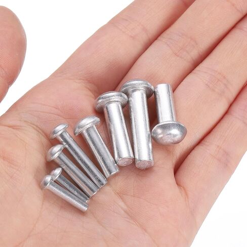 UXCELL 50 PCS Brazier Head الصلبة الصلبة المصنوعة من الألومنيوم ، M5 DIA X 20mm طولها جولة رأس المسامير قارب الألومنيوم لإصلاح القوارب والآلات والطائرات وصناعة السيارات in Saudi Arabia