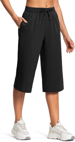 Women's Capri Pants Wide Leg Plus Size Lightweight Quick Dry Casual Summer Pants Sweatpants Hiking Walking in Saudi Arabia
