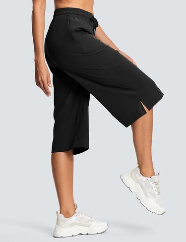 Women's Capri Pants Wide Leg Plus Size Lightweight Quick Dry Casual Summer Pants Sweatpants Hiking Walking in Saudi Arabia