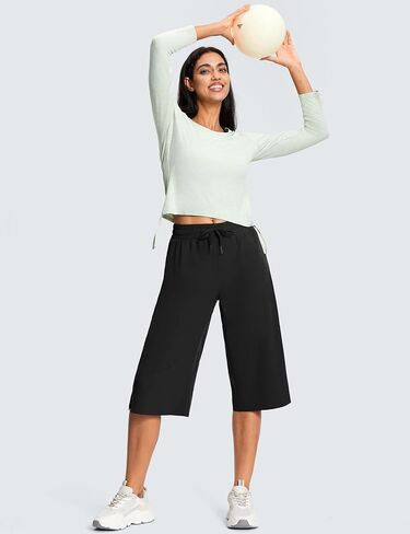Women's Capri Pants Wide Leg Plus Size Lightweight Quick Dry Casual Summer Pants Sweatpants Hiking Walking in Saudi Arabia