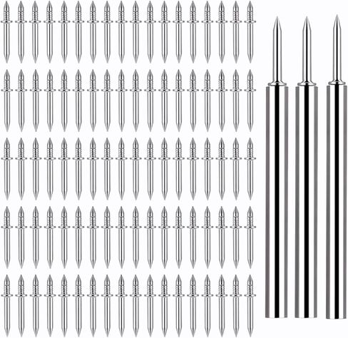 300 Pcs Double-Head Skirting Thread Seamless Nail,Skirting Line Without Marks Nail,Dual-Headed Nails with 3 Installation Barrels,Equipped with Nail Specific Sleeve Tool (300 Pcs) in Saudi Arabia