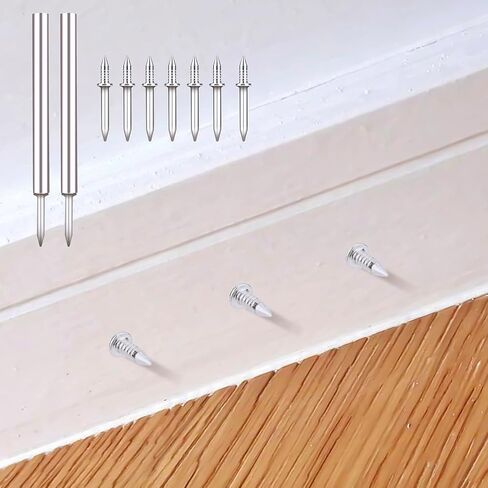 300 Pcs Double-Head Skirting Thread Seamless Nail,Skirting Line Without Marks Nail,Dual-Headed Nails with 3 Installation Barrels,Equipped with Nail Specific Sleeve Tool (300 Pcs) in Saudi Arabia
