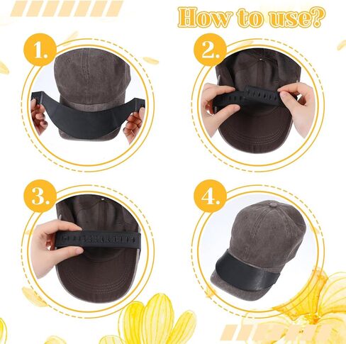 4 PCS HAT BRIM BERDER ، HAT Shaper HAT Curve Tool Skoyer ، HAT RESHAPER EASY SNAP-ON PLASTING BAND LIDS TOTIN in Kuwait