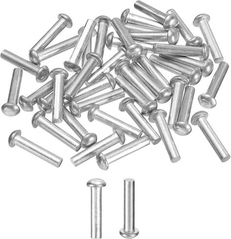 UXCELL 50 PCS Brazier Head الصلبة الصلبة المصنوعة من الألومنيوم ، M5 DIA X 20mm طولها جولة رأس المسامير قارب الألومنيوم لإصلاح القوارب والآلات والطائرات وصناعة السيارات in Saudi Arabia