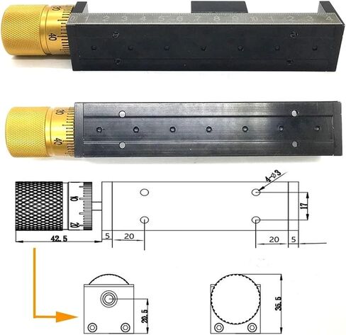 T-Type Mini Sliding Table CNC Z Axis Linear Actuator NEMA11 Linear Motor Kit Manual Slide Stage 1Pcs(Manual Slide Table,100stroke 12mm Pitch) in Saudi Arabia
