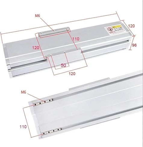 120 Wide Fully Enclosed Linear Rail Table XYZ Axis Ball Screw Sliding Table Heavy Duty Aluminum SFU1605/1610 2PC HGH15CA HGH15CA(500mm Stroke-SFU1605) in Saudi Arabia