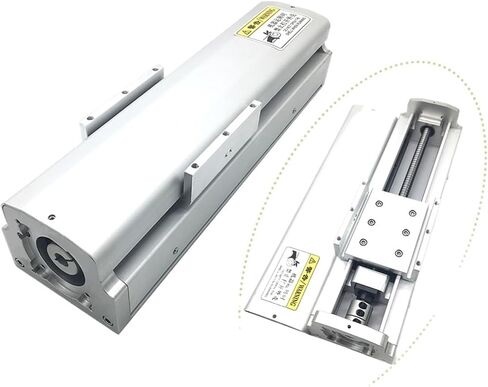 Fully Enclosed Guide Linear Module Heavy Load 120mm Width 1605 1610 Ballscrew 2pcs HGH15CA Block Sliding Table(60mm Servo Bracket,SFU1605-200MM Stroke) in Saudi Arabia