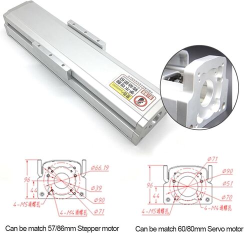 Fully Enclosed Guide Linear Module Heavy Load 120mm Width 1605 1610 Ballscrew 2pcs HGH15CA Block Sliding Table(60mm Servo Bracket,SFU1605-200MM Stroke) in Saudi Arabia