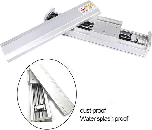 Fully Enclosed Guide Linear Module Heavy Load 120mm Width 1605 1610 Ballscrew 2pcs HGH15CA Block Sliding Table(60mm Servo Bracket,SFU1605-200MM Stroke) in Saudi Arabia