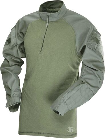 Tru-Spec Men's Regular T.R.U. 1/4 Zip Combat Shirt, Olive Drab/Olive Drab, 2X-Large in Saudi Arabia