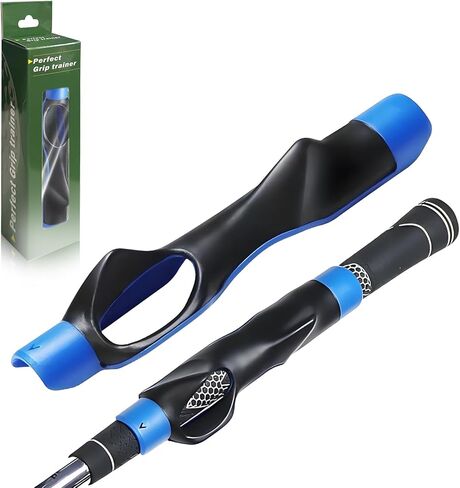 Golf Grip Trainer, Golf Club Grips, Golf Training Aid Anti-Slip, Grip Trainer Golf Club to Help Train Correct Left & Right Handed Position, Blue in Saudi Arabia