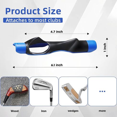 Golf Grip Trainer, Golf Club Grips, Golf Training Aid Anti-Slip, Grip Trainer Golf Club to Help Train Correct Left & Right Handed Position, Blue in Saudi Arabia