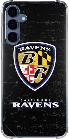 Skinit Clear Phone Case Compatible with Galaxy S24 - Officially Licensed NFL Baltimore Ravens - Alternate Distressed Design in Saudi Arabia