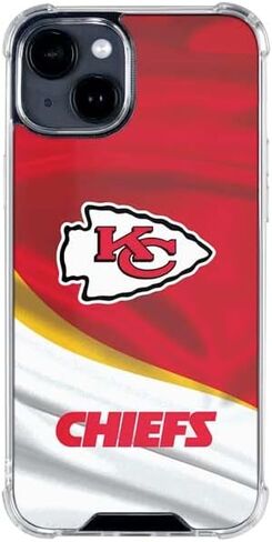Skinit Clear Phone Case متوافق مع iPhone 14 - تصميم NFL Kansas City Chief المرخص رسميًا in Saudi Arabia