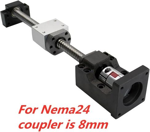 1 Set 16mm Ball Screw SFU1605 with 5mm Pitch Single Ball Nut +BF12 Bearings +Motor Mount for CNC(HM12-60 for Nema24,1000mm) in Saudi Arabia