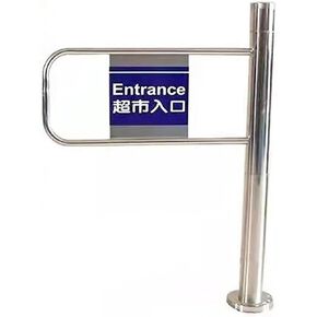 Stainless Steel Spring-Loaded Swing Gate for Supermarkets, Libraries & Scenic Stores - One-Way Entrance Door (Right) 90×97 cm Safety Solution in Saudi Arabia