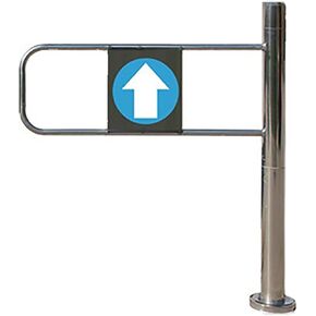 بوابة أرجوحة من الفولاذ المقاوم للصدأ لمدخل السوبر ماركت ، باب الوصول إلى السلامة المحملة بنابض ، حاجز متين للمتجر والعداد (يسار ، 50 × 97 سم) in Kuwait