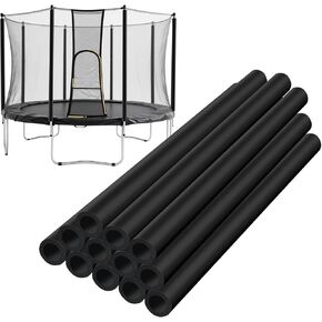 12PCS Trampoline Pole Foam Sleeves 35.5 "and 25 Ties, Waterproof Trampoline Pole Covers Replace Outdoor Accessories (Black) in Kuwait