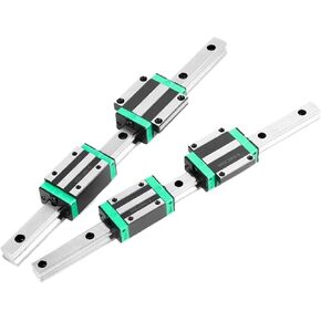 2Pcs HGR15 100mm 300mm to 1500mm Square Linear Guide Rail +4pc HGH15CA HGW15CC Flang CNC Router Engraving(2Rail 4HGW15CC,700mm) in Saudi Arabia