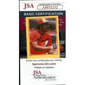 وقع Andre Dawson JSA Coa 1984 Fleer Star Sticker Mini Autograph - بطاقات موقعة بالبيسبول in Saudi Arabia
