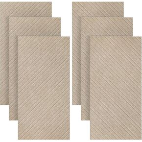 6 Pack Sound Proof Panels for Walls, 47.2" x 23.6" x 0.36" Acoustic Panels Sound Absorbing in Left and Right Diagonal Slotting, Sound Absorbing Wall Art for Home and Office- Light Tan in Saudi Arabia