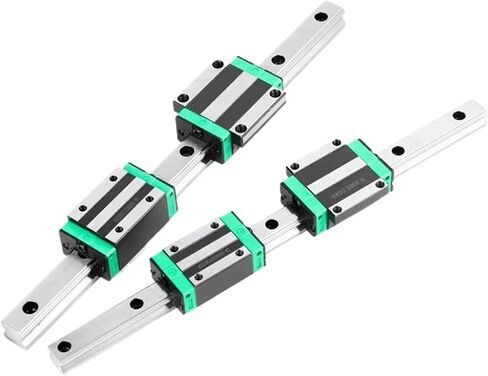 2Pcs HGR15 100mm 300mm to 1500mm Square Linear Guide Rail +4pc HGH15CA HGW15CC Flang CNC Router Engraving(2Rail 4HGW15CC,800mm) in Saudi Arabia