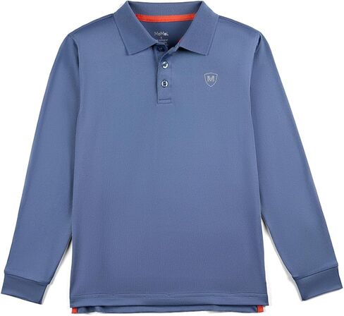 Memoi Boys Silky Soft Dri-Effect Moisture Wicking Long Sleeve Polo Shirt in Saudi Arabia