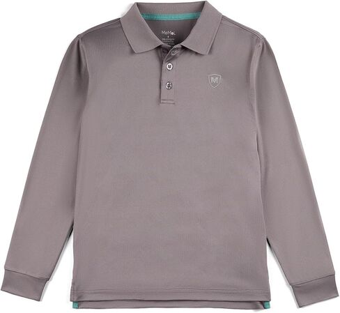 Memoi Boys Silky Soft Dri-Effect Moisture Wicking Long Sleeve Polo Shirt in Saudi Arabia