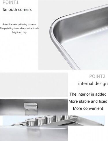 304 Stainless Steel Changing Tray for Medical Instruments Rectangular Container for Medicine Storage for Hospital and Clinic Use in Saudi Arabia