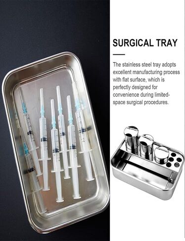 304 Stainless Steel Changing Tray for Medical Instruments Rectangular Container for Medicine Storage for Hospital and Clinic Use in Saudi Arabia