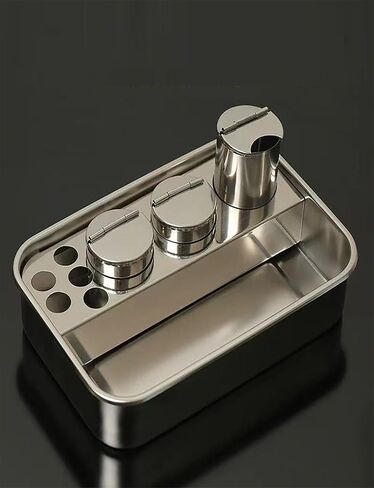 Dressing Change Plate Dispenser Instruments Tray, 304 Stainless Steel Tray, for Hospital Use Tray with 3 Small Bottles in Saudi Arabia