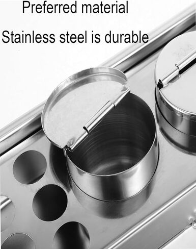 Dressing Change Plate Dispenser Instruments Tray, 304 Stainless Steel Tray, for Hospital Use Tray with 3 Small Bottles in Saudi Arabia