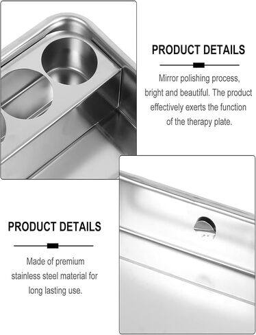 Dressing Change Plate Dispenser Instruments Tray, 304 Stainless Steel Tray, for Hospital Use Tray with 3 Small Bottles in Saudi Arabia