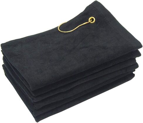 6 مناشف Terry Velor Velor Golf ، مناشف الإصبع 11x18 ، مناشف رياضية ، Grommet & Hook (Red ، 6) in Kuwait